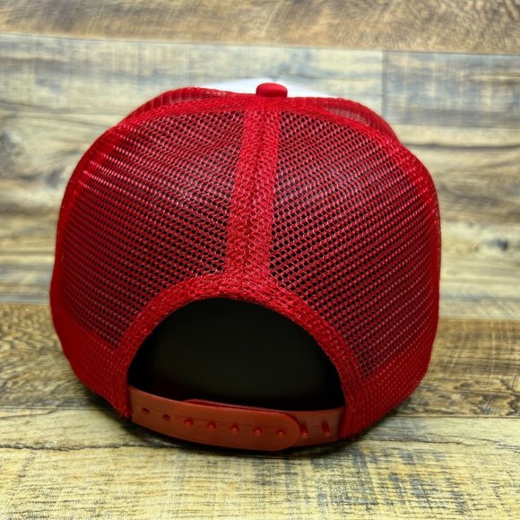 Atlanta Braves Mens Trucker Hat Red Snapback Retro Logo Baseball Cap - Picture 4 of 7